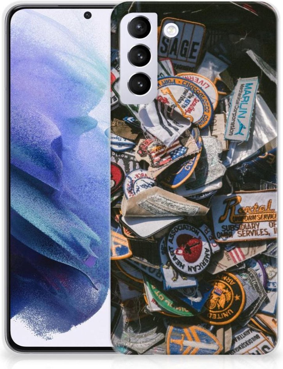 Samsung Galaxy S21 Plus Siliconen Hoesje met foto Badges