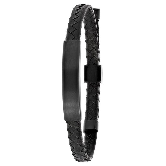 verkiezing specificatie Amfibisch Lucardi Heren Armband mat zwart - Staal - Armband - Cadeau - 24 cm - Zwart  | bol.com
