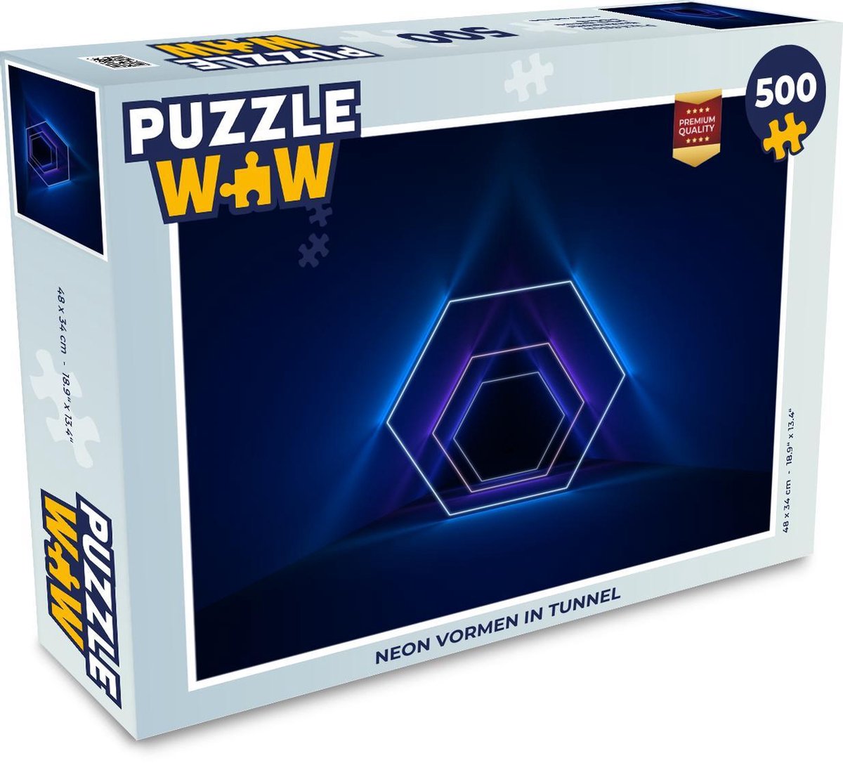 Afbeelding van product Puzzel 500 stukjes Neon Natuur - Neon vormen in tunnel - PuzzleWow heeft +100000 puzzels