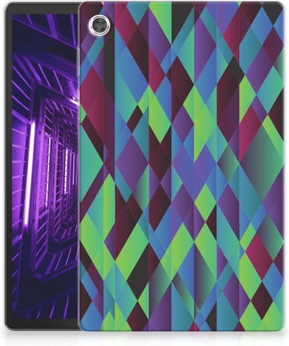 Lenovo Tab M10 Plus Back Cover Abstract Green Blue