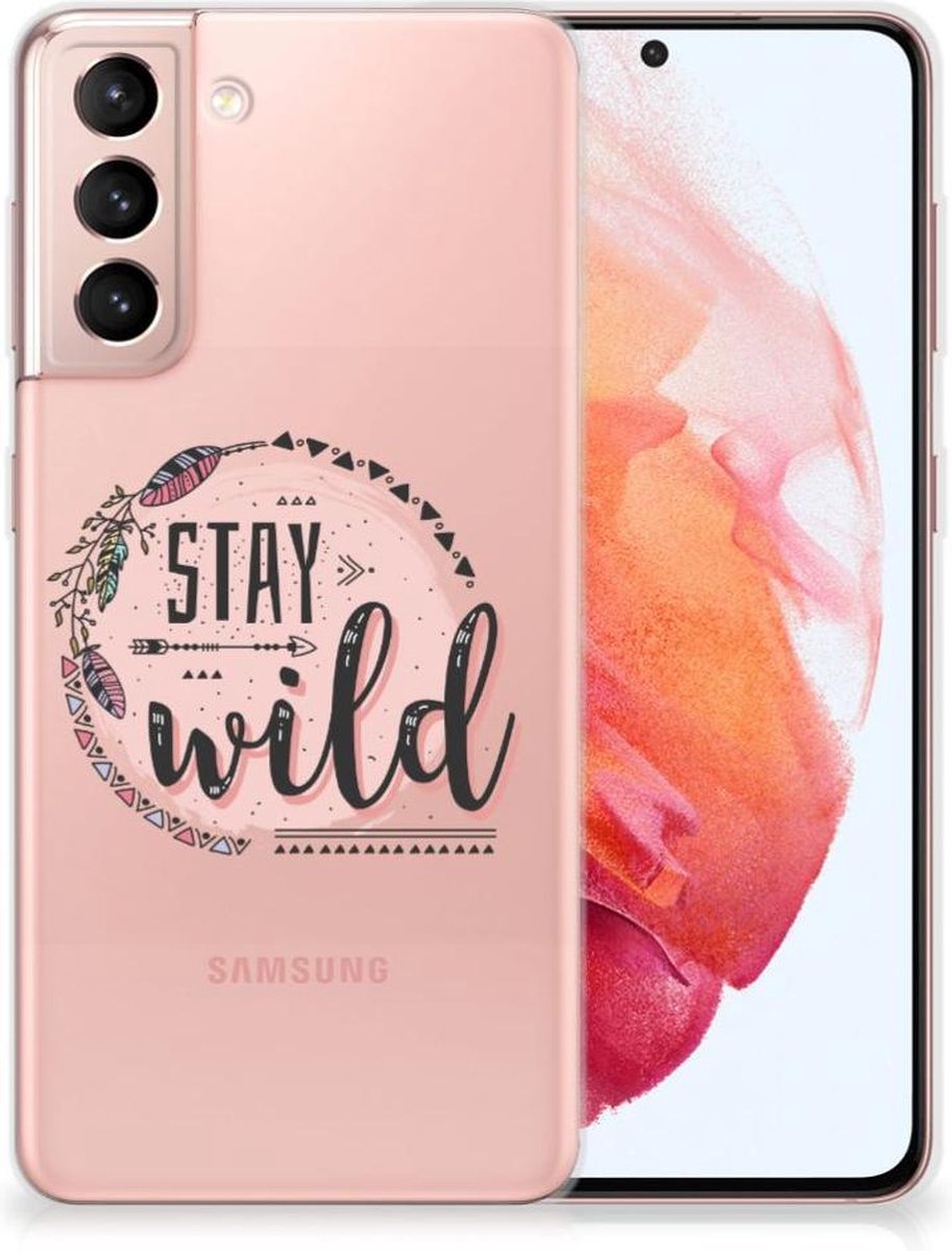 Samsung Galaxy S21 Telefoonhoesje met Naam Boho Stay Wild