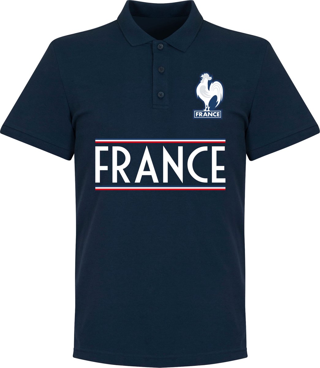 Frankrijk Team Polo - Navy - 4XL