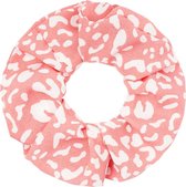 Scrunchie Diereprint Pastel | Zalm roze