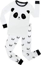 Elowel - Jongen Pyjama 2 Delig, 100% Katoen, Comfortabel, Slim fit Broek | 6-12 Maand | Panda Bear