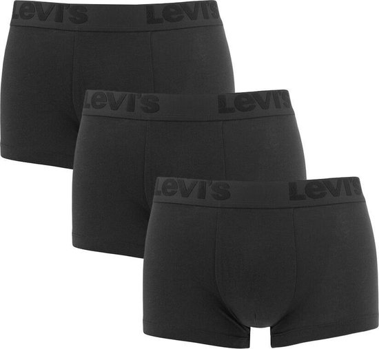 Levi's - Boxershorts 3-Pack Uni Zwart - Heren - Maat XL - Body-fit