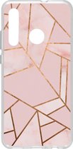 Design Backcover Huawei P Smart Plus (2019) hoesje - Grafisch Roze / Koper