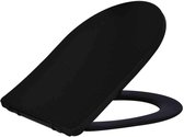 Saqu Easy Seat WC Bril - met Softclose en Quickrelease - Mat Zwart - Toiletbril