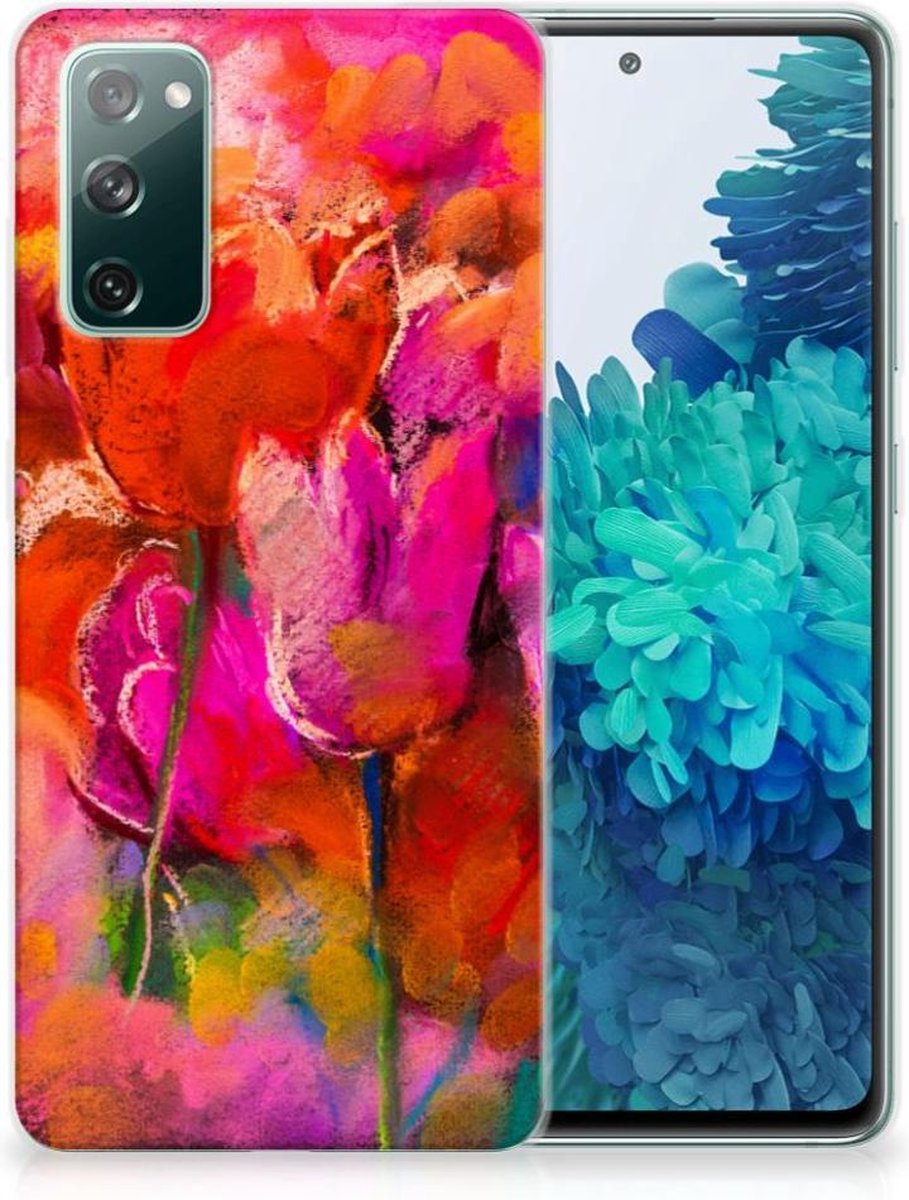 Smartphone hoesje Samsung Galaxy S20 FE Silicone Case Tulips