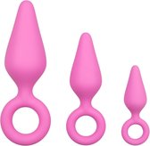 Easytoys Anal Collection - Roze buttplugs met trekring - setje