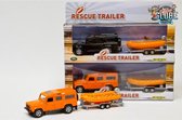 Kids Globe Traffic Landrover met Reddingsboot Assorti