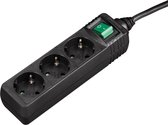 Hama Distribution Panel 3 Sockets With Switch Black 1.4 M