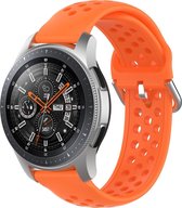 Ignite silicone dubbel gesp band - oranje - Geschikt voor Polar - 20mm - Horlogeband Armband Polsband