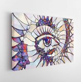 Art study of stained glass effect for abstract concepts. For use as creative element in projects on art and design - Modern Art Canvas - Horizontal - 1714136938 - 80*60 Horizontal