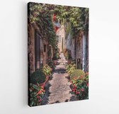 Street in the small village of Saint Paul De Vence - Modern Art Canvas -Vertical - 1165637188 - 115*75 Vertical