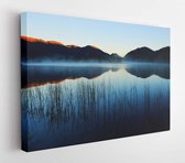 Onlinecanvas - Schilderij - A Foggy Morning At A Shore In Norway Art Horizontal Horizontal - Multicolor - 60 X 80 Cm
