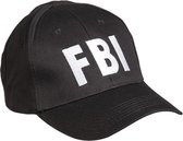Zwarte pet met geborduurde tekst FBI