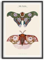 Matos - W. Morris inspired - Silk Moths No.2 - 50x70 cm - Art Poster - PSTR studio