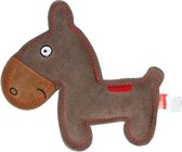 Tiny Doodles Doggy - Doodles Donkey - Hondenspeelgoed - Honden speeltje met piep - Bruin - 17 cm