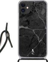 iPhone 11 hoesje met koord - Onyx Marble