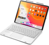 iPad Pro 12.9 (2020) - Bluetooth Toetsenbord hoes - Toetsenbord verlichting - Touchpad - Zilver