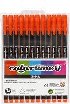 Colortime fineliners, lijndikte 0,6-0,7 mm, oranje, 12 stuk/ 1 doos