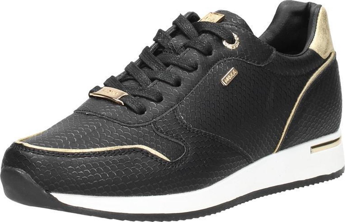 Mexx Eke Lage sneakers - Dames - Zwart - Maat 36 | bol.com