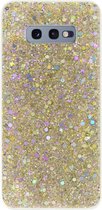 ADEL Premium Siliconen Back Cover Softcase Hoesje voor Samsung Galaxy S10e - Bling Bling Glitter Goud