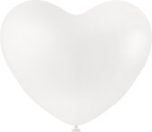Ballonnen, hart, wit, 8 stuk/ 1 doos