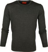 Suitable Trui O-neck Olijfgroen - maat XXL