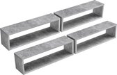 Wandplank Fagernes set van 4 59x14,5x17 cm betonlook