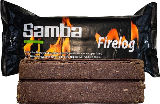 Samba Firelog - Haardblok - Paraffine - 1,1 kg. Inclusief 160  aanmaakblokjes | bol.com