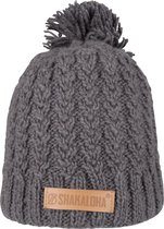 Gebreide Wollen Muts - Gappy Beanie Merino Antracite