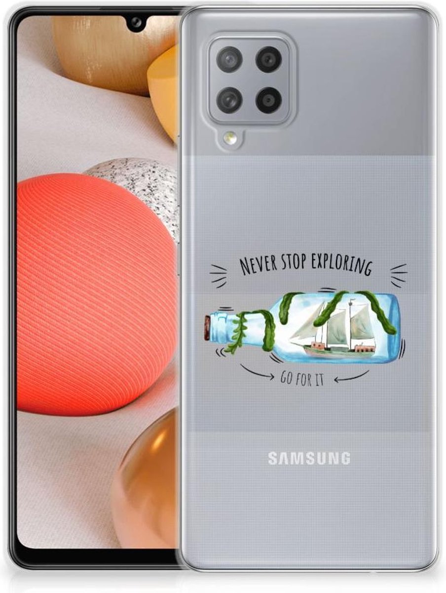 Samsung Galaxy A42 Telefoonhoesje met Naam Boho Bottle