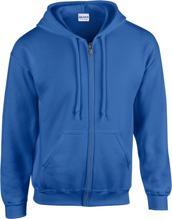 Gildan Zware Blend Unisex Adult Full Zip Hooded Sweatshirt Top (Koninklijk)