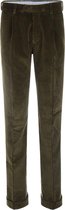 The English Hatter Mannen Corduroy Pantalon Brede Rib Groen Katoen Maat: 25