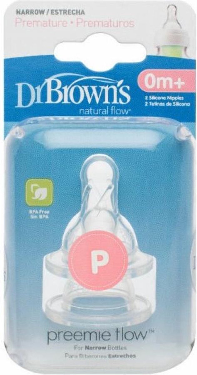 Dr. Brown's Standaard Prematuur Fles speen - 2 stuks