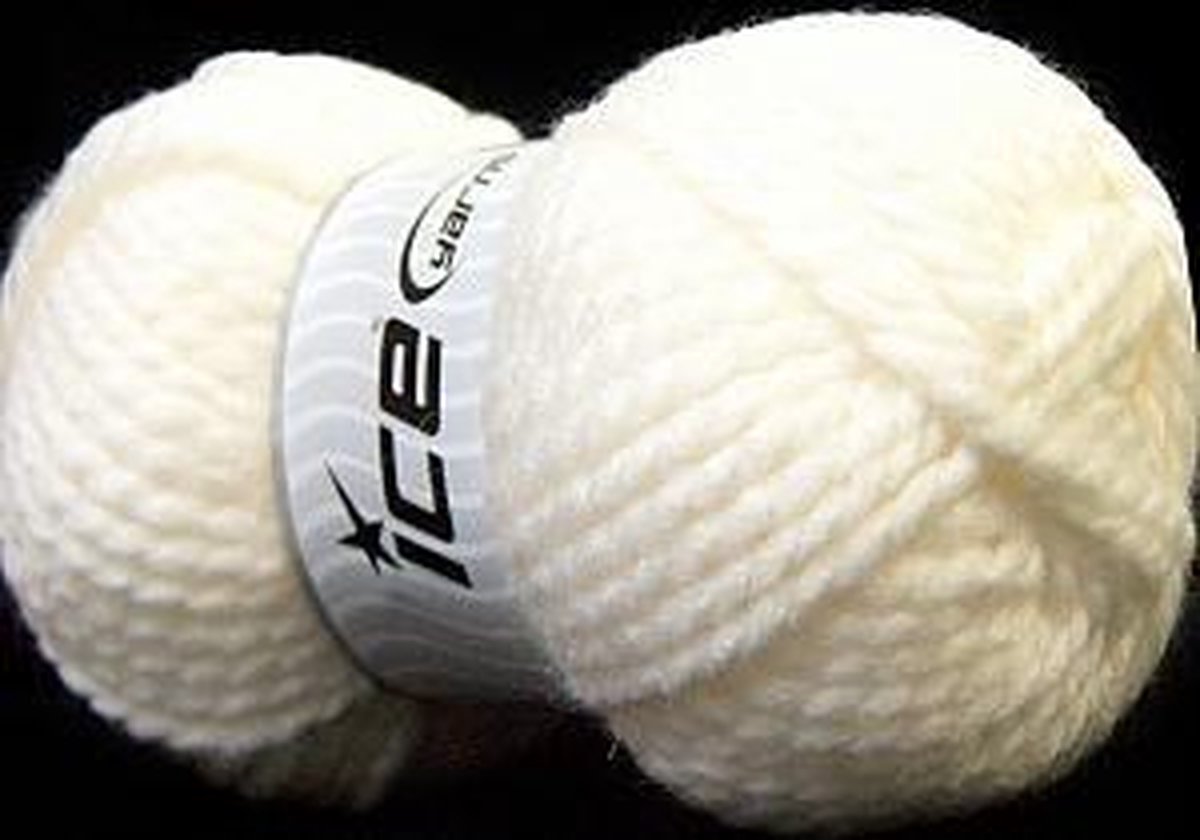 Pelote de laine blanche acrylique aiguille 9 - Un grand marché