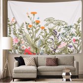 Ulticool - Nature Fleurs Retro Vintage Colorful - Tapisserie - 200x150 cm - Groot tapisserie - Affiche