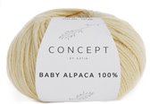 Baby Alpaca 100% - kleur 518 - Licht geel - 50 gr. = 125 m. - 100% Baby Alpaca