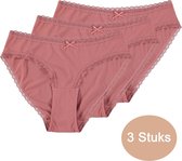 INSUA Dames Slips - 3-Pack - Roze - Maat M