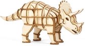 Kikkerland Triceratops 3D houten puzzel - Inclusief instructies - Dinosaurus - DIY
