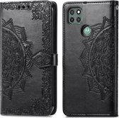 iMoshion Mandala Booktype Motorola Moto G9 Power hoesje - Zwart