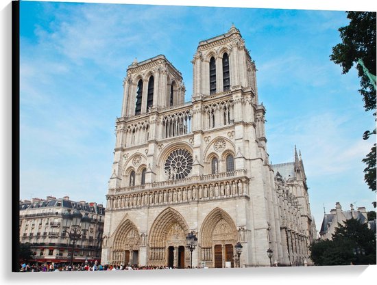 Canvas - Notre-Dame in Parijs - Foto op Canvas Schilderij (Wanddecoratie op Canvas)