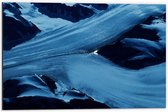 Dibond - Blauwe Verfstreep - 60x40cm Foto op Aluminium (Wanddecoratie van metaal)
