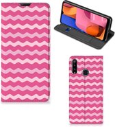 GSM Hoesje ontwerpen Geschikt voor Samsung Galaxy A20s Fotohoesje Waves Pink