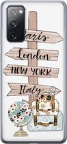 Samsung Galaxy S20 FE hoesje siliconen - Where to go next - Soft Case Telefoonhoesje - Tekst - Multi