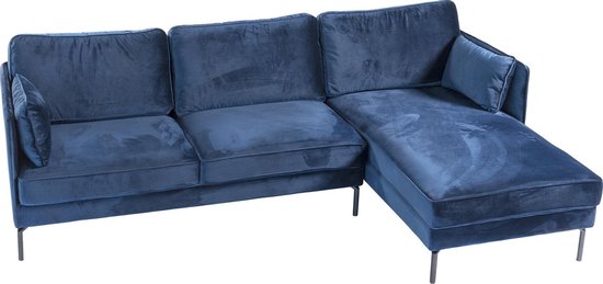 Fancy velvet - Sofa - 3-zit bank - chaise longue rechts - - -... | bol.com