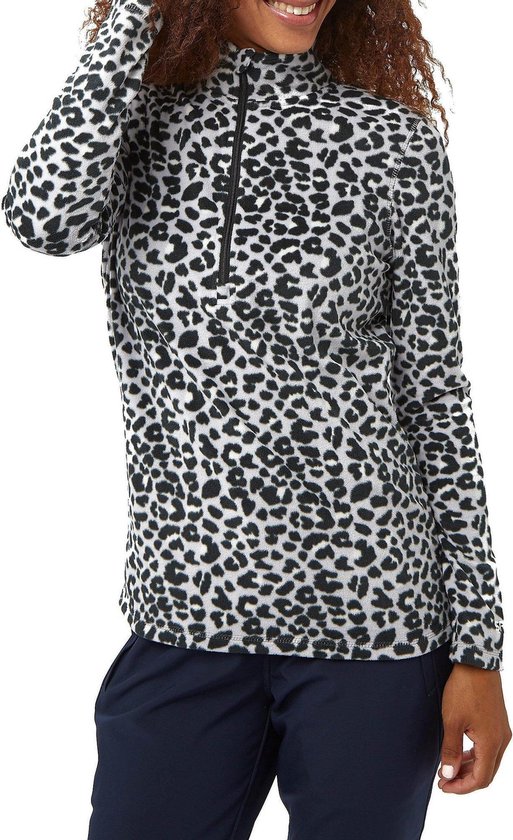 Spex Print Fleece Skipully - Korte Rits - Midlayer - Wintersport - Grijs  Dames - Maat XL | bol.com