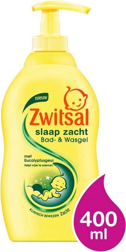 Zwitsal Baby - Slaap Zacht Bad en wasgel Eucalyptus - 3 x 400ml  - Voordeelverpakking