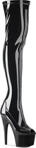 Pleaser Plateau Overknee Laarzen -40 shoes- ADORE-3011 Paaldans schoenen Zwart